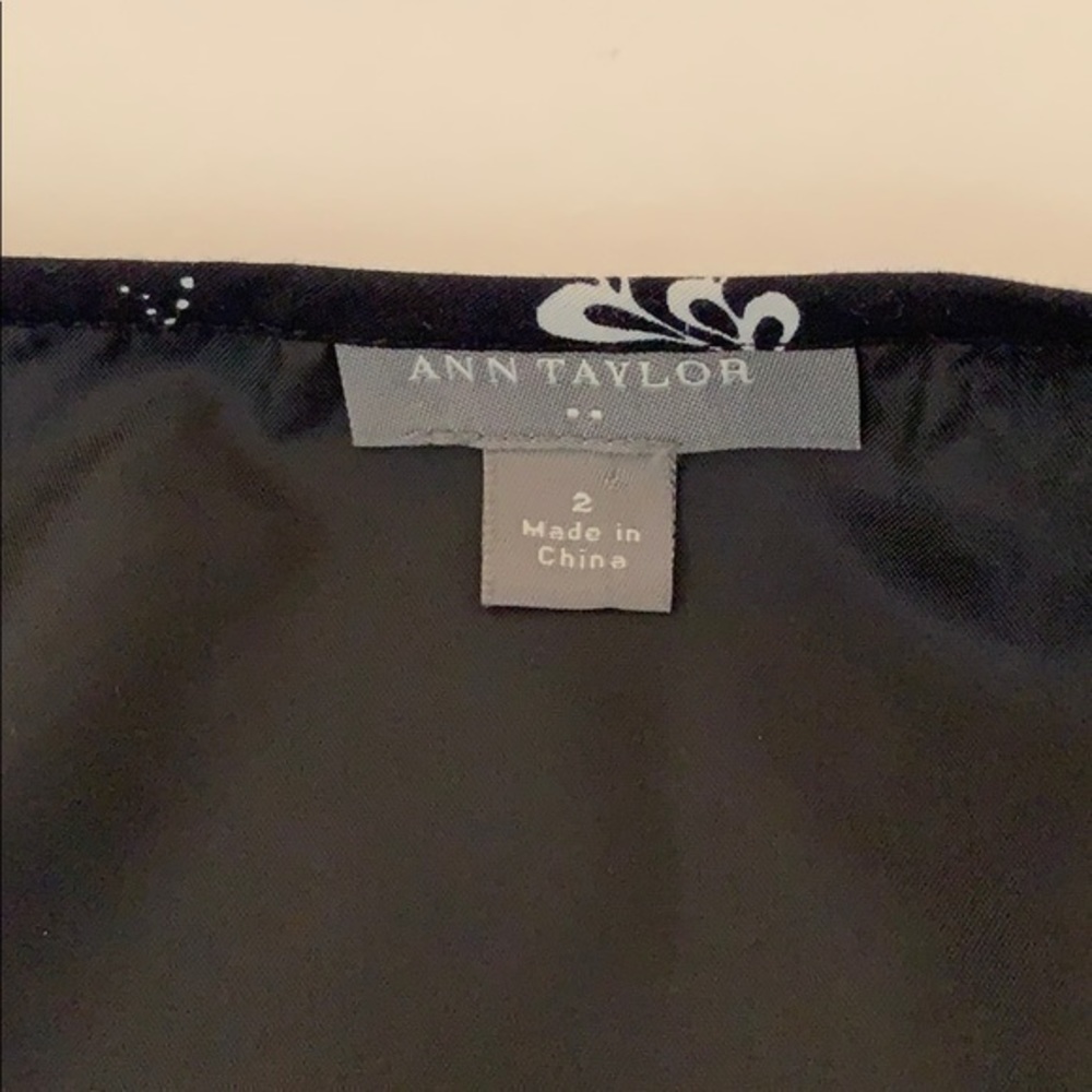 Ann Taylor Fit and Flare Black & White Dress - Picture 5 of 6